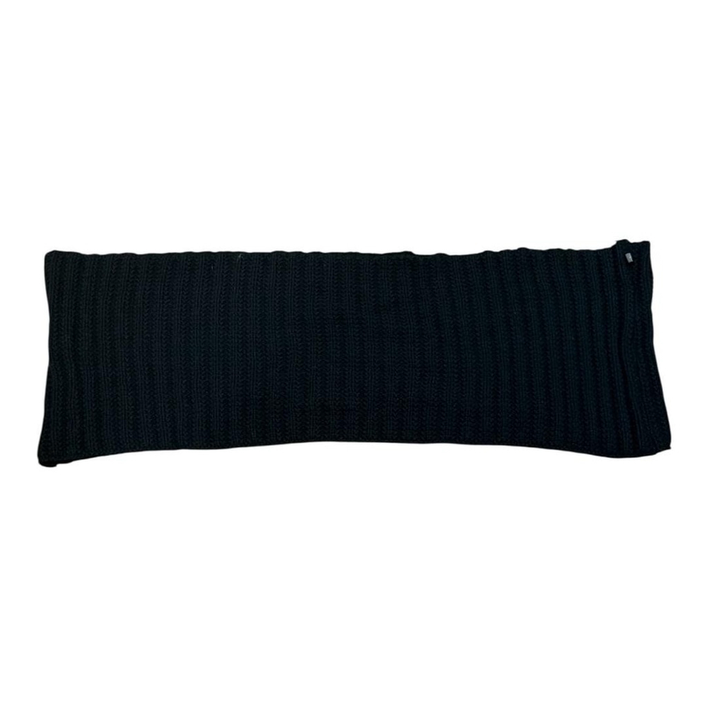 Hot Paws Neck Warmer Gaiter Scarf Womens One Size Black Ribbed Knit Winter Warm